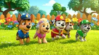 Paw Patrol Puppies Got Stuck in a Big Mud Puddle | Nursery Rhymes for Kids
