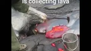 Hot viscous liquid # lava @ magma