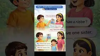 Day 5 | Simple English Conversation for Kids | About Family 👨&zwj;👩&zwj;👧