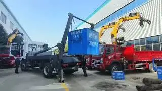 Swing arm garbage truck for sale, WhatsApp: +86 13329899995.