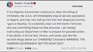 What to know as Nigeria rejects US military threat over alleged Christian killings