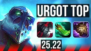 URGOT vs FIORA (TOP) | 6 solo kills | KR Master | 25.22
