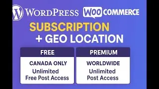 WordPress WooCommerce Subscription + Geo Location Restriction Setup | Free & Premium Access Control