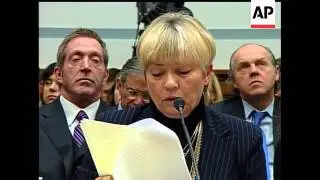 Relatives of Blackwater Security employees who were killed in Iraq, testify before a Congressional c