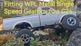 Fitting WPL C34KM 'flat' Single Speed Gearbox to a C24 chassis. #wpl #C24 #c14