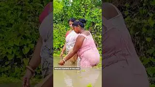 Amazing Village Women Net Fishing