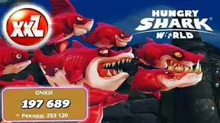 Акула СТАЯ БЕСПЛАТНО. Топ рекорд в Hungry Shark. Игры про акул.