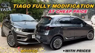 TATA TIAGO CNG FULL MODIFICATIONS WITH PRICES🔥|Best Modified At Best Price💯|#viral #tiago #modify