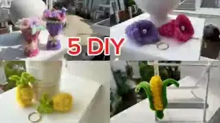 5 DIY crafts using fuzzy wire 💜&hearts;️🩵💚🩷💙🧡