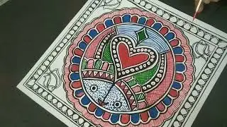 Mithila Painting Tutorial | Colouring Technique | Fine art style | Vijay Singh Art 🖌️🎨