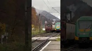 Intersectarea trenului Astra Trans cu trenul CFR Călători &icirc;n Halta Timișul de Jos! #train #railway