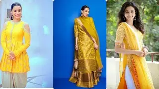 100 Best  yellow dress design for 2020/latest yellow suit and dress design for haldi ceremony