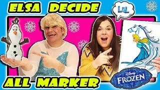 ROTULADORES CHALLENGE ELSA decide qué coloreamos 3 MARKER FROZEN 2
