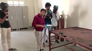 Gas welding practical # Engineering college # Types of flame 🔥🔥#viva questions//