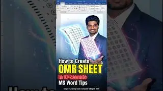 OMR SHEET in MS Word #reels #shorts #viral #tips #computer #msoffice