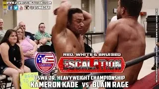 USWA: Kameron Kade v Blain Rage (c) USWA Jr Hvwt Title - Red, White & Bruised: Escalation 7/17/15