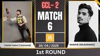 GOLIBAR CARROM LEAGUE ( GCL ) -  SEASON 2 . MATCH 6 - TAUSIF SHAH ( TASHAAN ) 🆚 SHAHID ( BAADSHAH )
