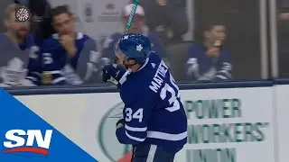 Maple Leafs' Auston Matthews leaves game with shoulder injury