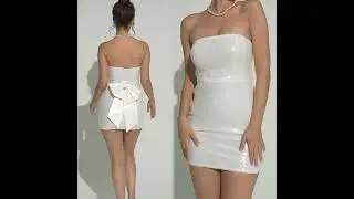 White Sequin Strapless Dress | Elegant Look for Parties & Special Events｜Sthcute