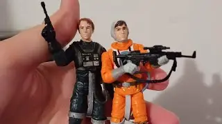 Star Wars rebel pilot figures wedge antilles (battle of hoth) and sila kott (battle of endor).