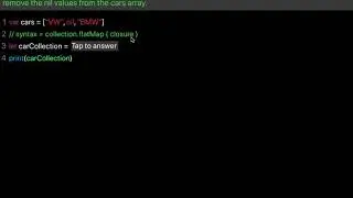 Learn swift: Use flatMap to remove nil values from array