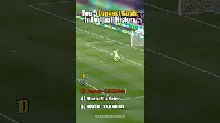 Top 5 Longest Goals In Football 🤯⚽️