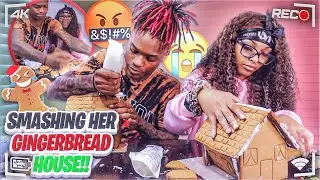 SMASHING @benetnicolee 😱GINGERBREAD HOUSE😂 SHE GOT HEATED🤬| VLOGMAS DAY 6☃️ |