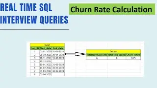 Real Time SQL Interview Queries|| Calculate Churn Rate in SQL