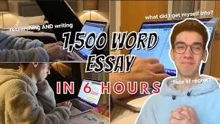 writing a 1500 word ESSAY in 6 HOURS!!!! *so stressful*