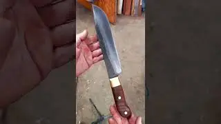 Texas Ranger Bowie Knife With Brass Bolster | #knifemaking #shorts #shortvideo