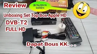 Unboxing Set Top Box STB DVB T2 Matrix Apple HD Kuning - Produk Matrix Terbaru