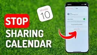 How to Stop Sharing Calendar on iPhone