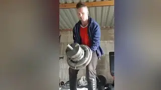 Back and arms workout at the garage 