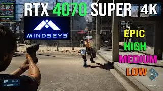 MindsEye (PC) Gameplay | 4K | Epic, High, Medium, Low | RTX 4070 SUPER | IT'S FINE TO DROP SETTINGS!