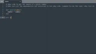 Ruby code to get the square of a given number