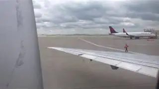 Delta MD-88 Engine Start, Taxi in Kansas City