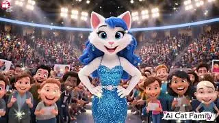 Kitten apply makeup on mama first time 