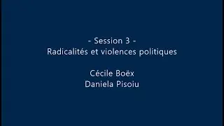 Colloque RIGORAL - Radicalit&eacute;s et violences politiques (session 3)