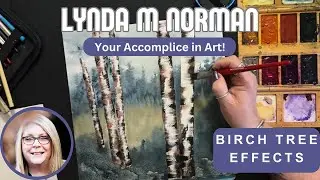 Birch Trees with a Twist: Watercolor, Inks & Bleed Proof Magic with artist Lynda Norman