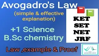 +1 Chemistry,KTETchemistry,SET,NET Avogadros law example & proof
