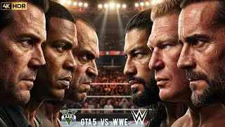 GTA 5 VS WWE Elimination Match | GTA Player VS CM Punk, Brock Lesnar & Roman Reigns Dream match