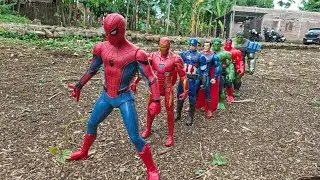 MARVEL AVENGERS TOYS ACTION FIGURES. SPIDER-MAN, IRON MAN, CAPTAIN AMERICA, HULK, RED HULK DLL