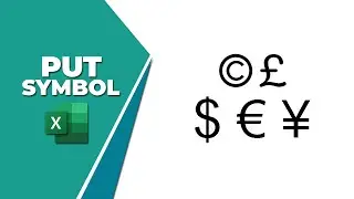 How to put symbol in excel sheet