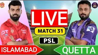 🔴Live:  Islamabad United vs Quetta Gladiators PSL Match 31 | ISU vs QG Today Live 2025 l Score