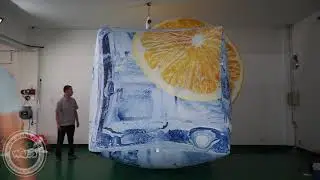 Ice Inflatable Box Pineapple and Lemon for 2021 Cool Summer Decoration
