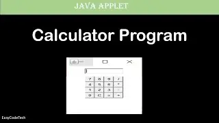 Calculator with java | EasyTechCode