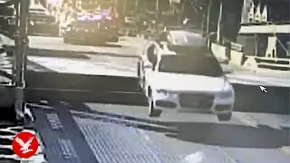 Fleeing suspect goes airborne on Seattle bridge during police chase