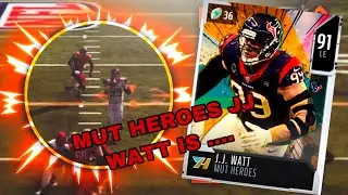 MUT HEROES J.J. WATT IS 😬MADDEN 20 GAMEPLAY MUT HEREOS