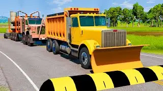 Trucks and Cars vs Speed Bumps SPECIAL #13 | BeamNG Drive - Long Video | BeamNG AMG
