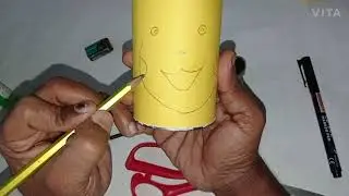 Pen holder|| Diy || pikachu pen holder easy